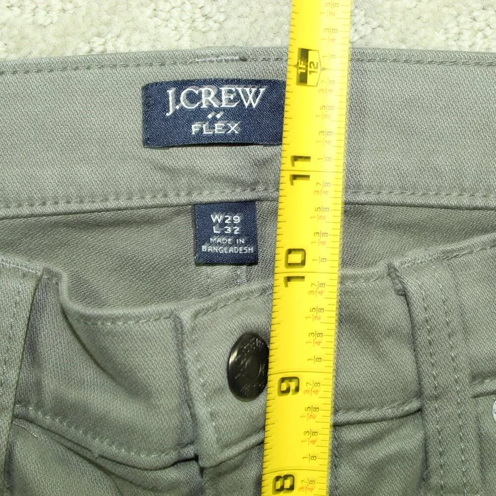 NWOT J. Crew Men's Slim Fit Pants Soft Touch Cotton 29x32 Loden Green